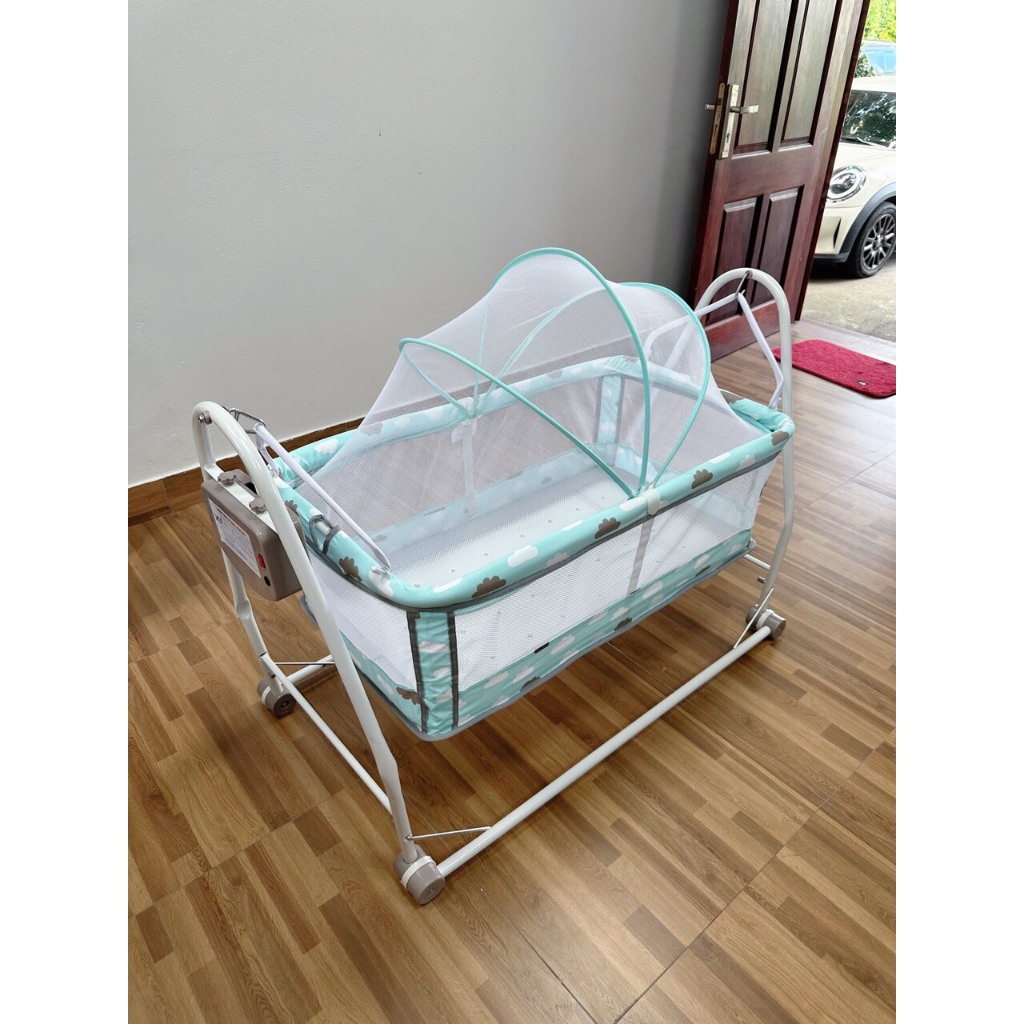 Nôi điện cao cấp 2in1 kèm võng đu đưa - Kho Sỉ Hòa Đỗ