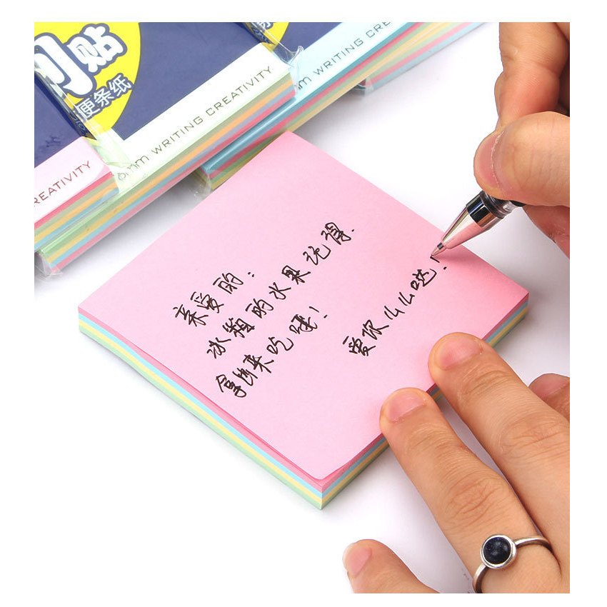 Set 100 Tờ Giấy Note SOLANO Giấy Ghi Chú Vuông Sticky Note 76mm*76mm Nhiều Màu SLN-001484