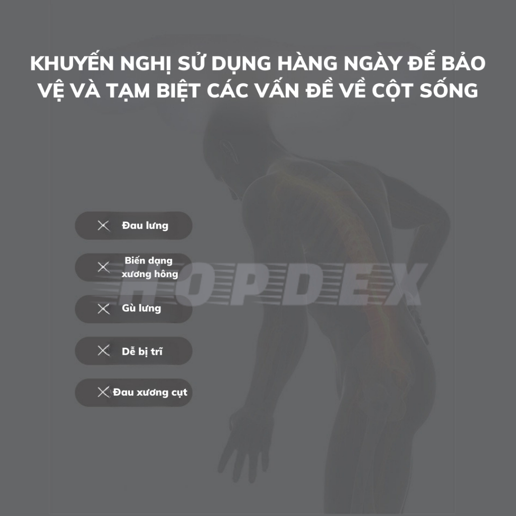 Đệm Ghế Văn Phòng Công Thái Học HOPDEX Chống Trĩ - Đau Xương Cụt Giảm Đau, Thâm Mông