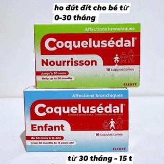 Viên nhét hậu môn giảm ho, long đờm 10 viên Pháp