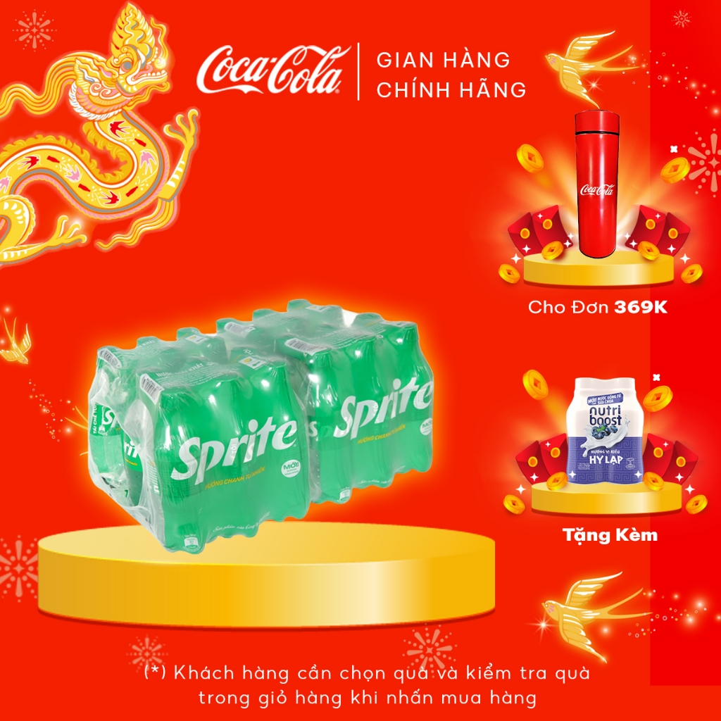 Lốc 24 chai Sprite 390ml/ chai