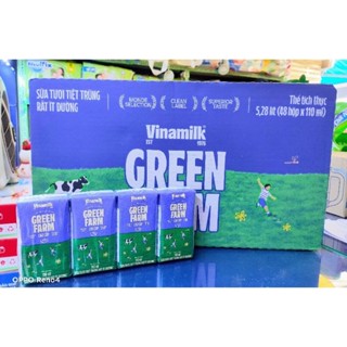 Thùng sữa Vinamilk Green farm rất ít đường 110ml