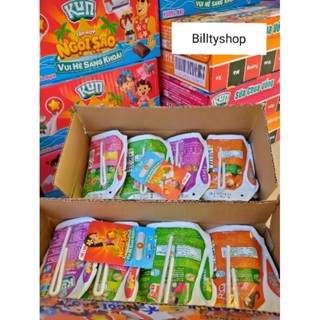 Thùng sữa kun túi mix vị :cam,nho,dâu,ổi,socola(24túi x 110ml)