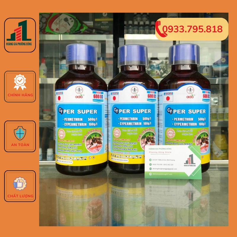 Thuốc diệt muỗi Cyper Super 600EC (1 lít)