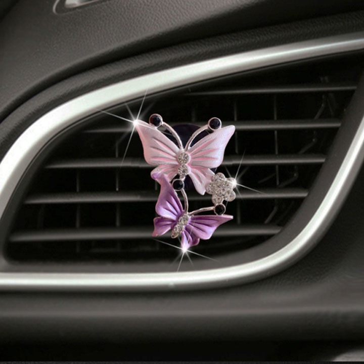 Sáp Thơm Ô Tô Kẹp Cửa Gió Điều Hoà Hình Cute Đính Đá - nhiều hình dễ thương