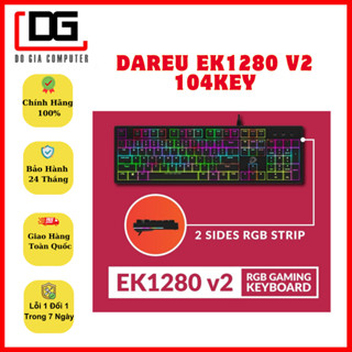 Bàn phím cơ DAREU EK1280 V2 104KEY (RGB, Blue/ Brown/ Red D switch)