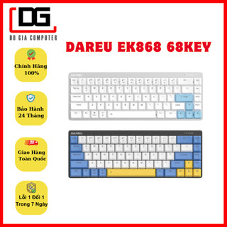 Bàn phím cơ dareu ek868 bluetooth white 68key