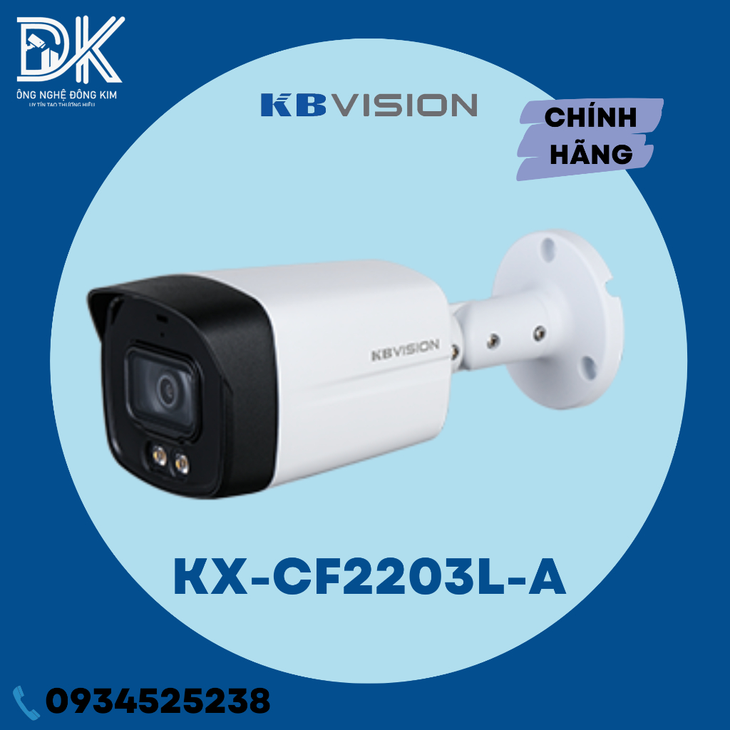 Camera KBVISION KX-CF2203L-A 2.0 megapixel tích hợp micro. có màu ban đêm