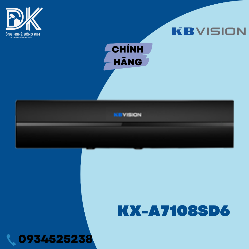 Đầu ghi hình 8 kênh 5 in 1 KBVISION KX-A7108SD6 4 trong chính hãng , bh 2 năm