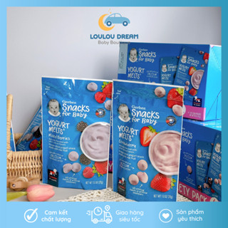 Sữa chua khô Gerber Yogurt Melts cho bé ăn dặm 8m+ 28g chính hãng Mỹ