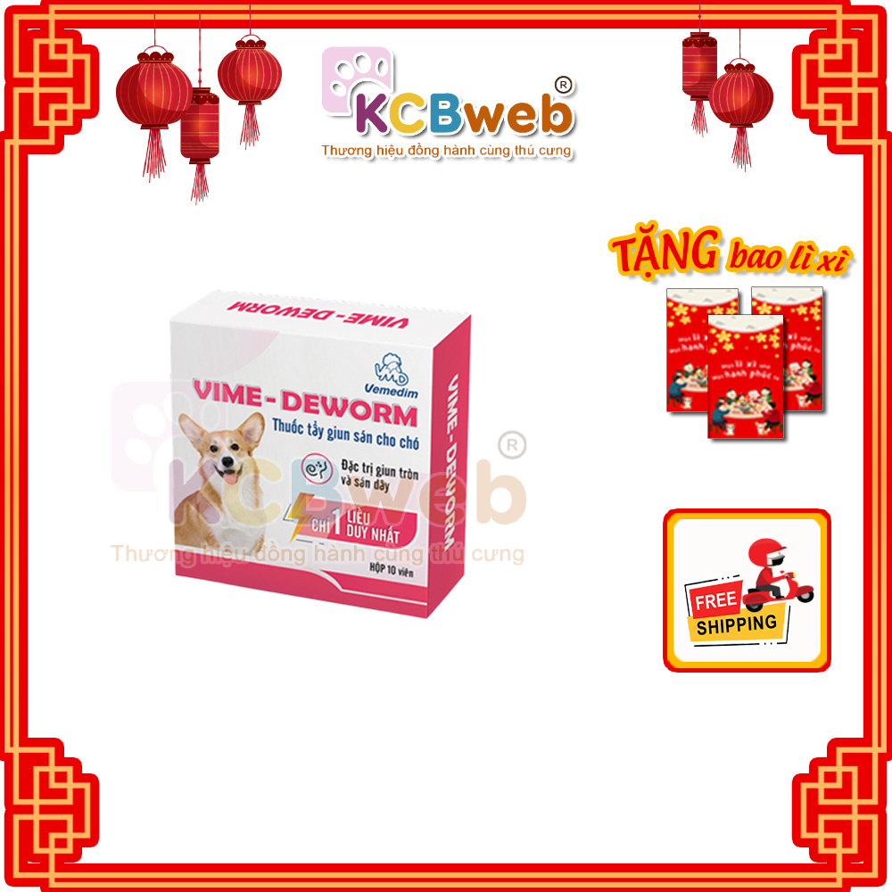 1 viên xổ gi.un sán cho chó Vime-Deworm
