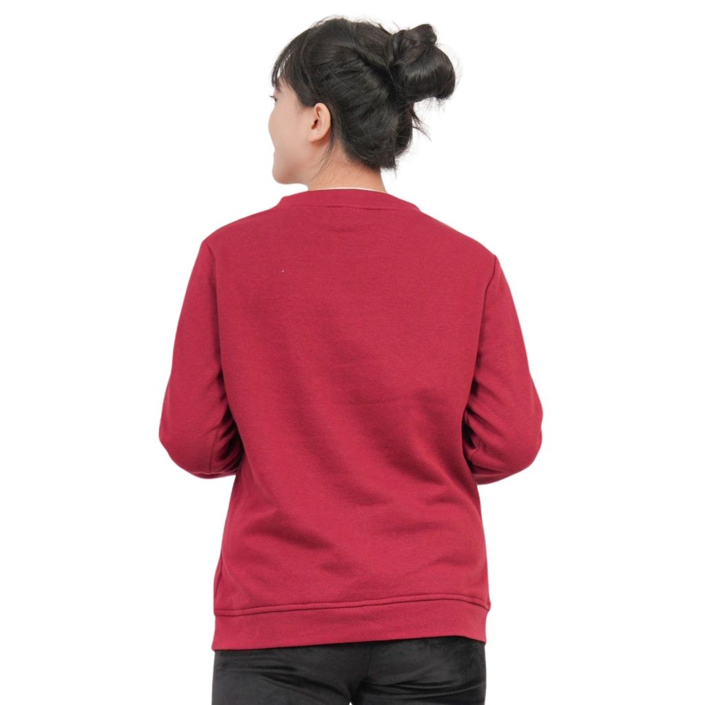 Áo nỉ nữ dài tay xuất dư Âu Mỹ ngực thêu hình, có big size đến 70kg