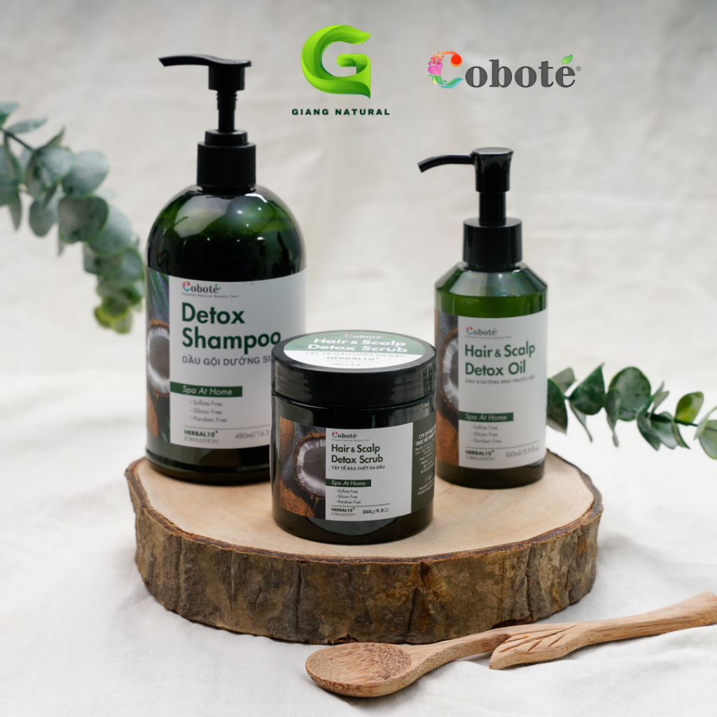 Combo Chăm sóc tóc KHÔNG HOÁ CHẤT! Làm sạch - Detox - Chăm dưỡng