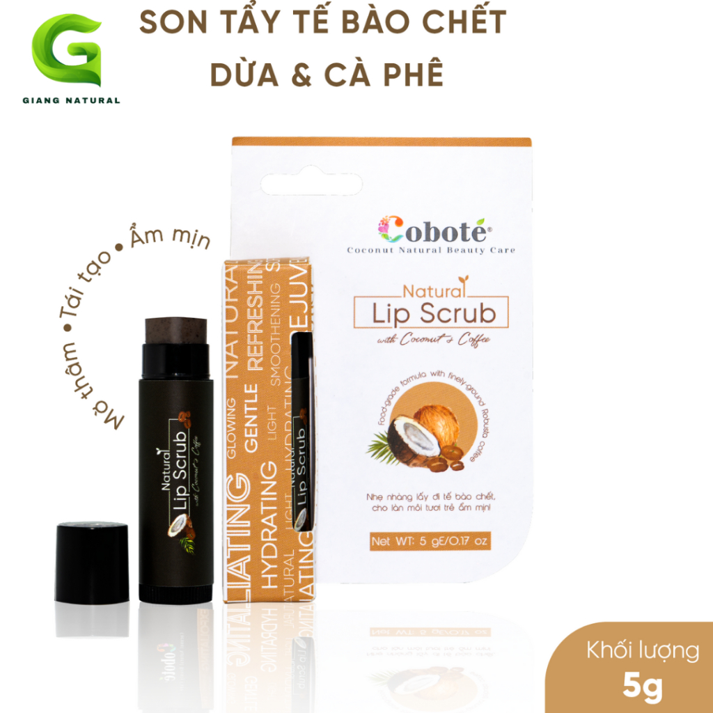 Son tẩy tế bào chết chuẩn thực phẩm Coboté 5g - loại bỏ da chết & làm mềm môi