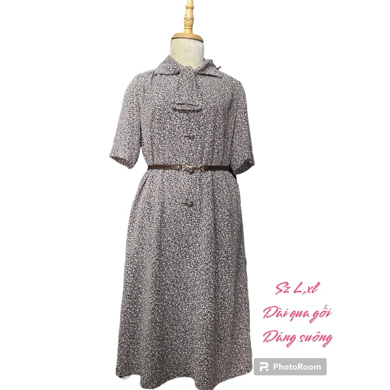 [2hand] Đầm vintage Nhật dáng suông