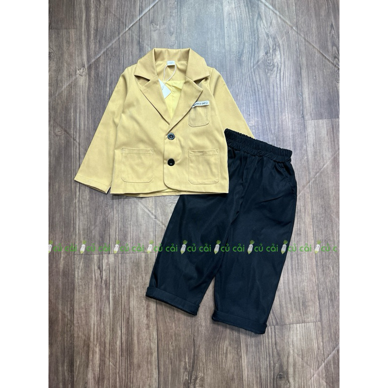 AK2382 BD23160 Set Vest/ áo Vest chữ B kẻ đen trắng