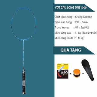  Vợt Cầu Lông 100% Khung Carbon 4U Căng Sẵn 11kg DNS1000 + Kèm Cuốn Cán Và Bao Đựng 