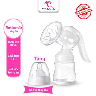 Máy Hút Sữa Cầm Tay Kichilachi - Mẫu Mới  Có Bình Vắt Sữa Êm, Đệm Massage Silicone
