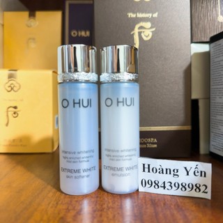 [THANH LÝ] Bộ dưỡng trắng Ohui Extreme White mini NƯỚC HOA HỒNG + SỮA DƯỠNG 20ML/ CHAI
