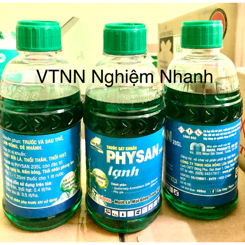 Sát khuẩn Physan lạnh Lúa Vàng (480ml)