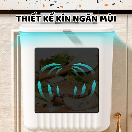 Thùng Rác Treo Tường Đa Năng OMI Bền Chắc Nắp Trượt Treo Cánh Tủ Bếp Dán Trên Tường Cho Phòng Tắm