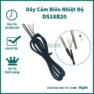 Dây đo cảm biến nhiệt độ ds18b20 dài 1 mét, chống nước, không gỉ