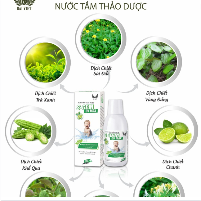 Nước tắm thảo dược cho bé