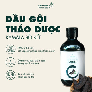 Dầu Gội Thảo Dược Bồ Kết Kamala Dầu gội Dược Liệu Dưỡng Sinh Dưỡng Tóc Bóng Mượt, Ngăn Rụng Tóc - chai 300ml