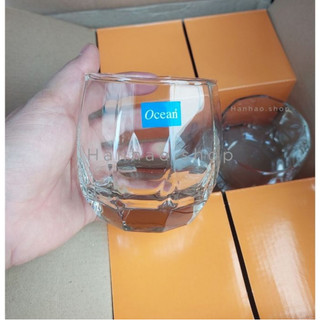 Bộ 6 cốc thủy tinh Ocean bầu khía 340ml, thủy tinh bầu khía Ocean sang trọng