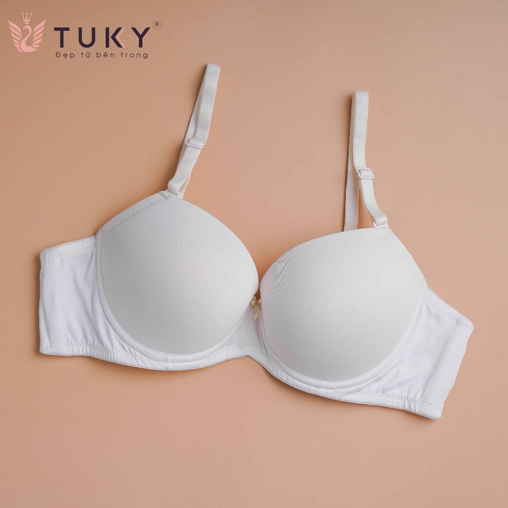 Áo ngực cao cấp TUKY trơn cúp xéo, mút dày, có gọng, chuẩn an toàn quốc tế OEKO-TEX 7272