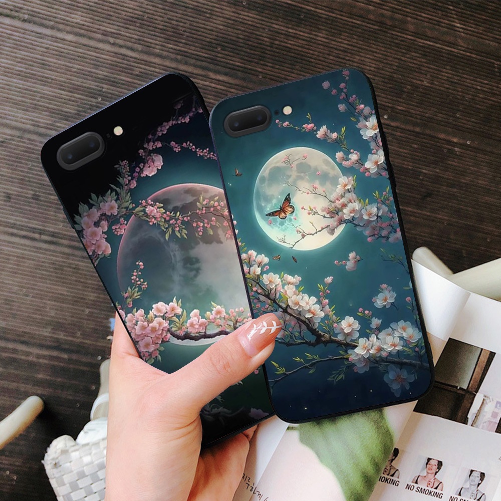 Ốp lưng Iphone 7 Plus / ip 8 Plus in hình moon siêu sáng