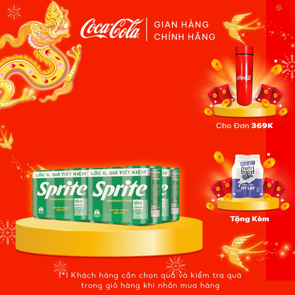 Lốc 24 Lon Nước Giải Khát Có Gas Sprite 320mlx24