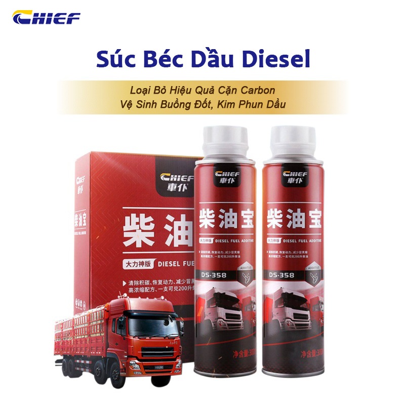 Súc Béc Dầu Diesel Chief DS358 Vệ Sinh Kim Phun Xử Lý Hệ Thống Nhiên L