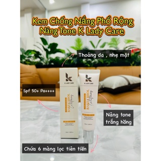 Kem chống nắng Bakuchiol, nâng tone K Lady Care 50ml SPF 50+ PA++++  - HÂN KOREA