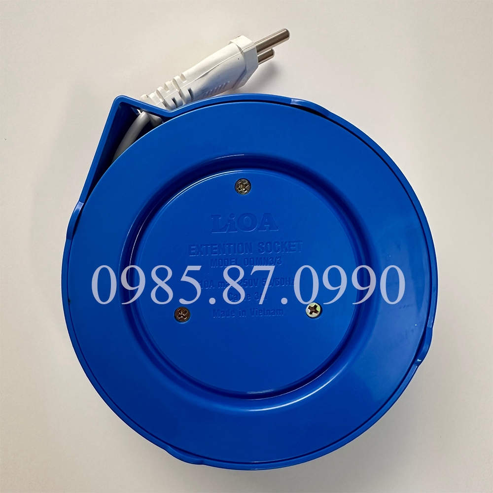 Ổ Cắm Quay Tay Mini LiOA Kéo Dài Kiểu Đĩa Bay Cuộn Dây Kín OQM3-3 3m