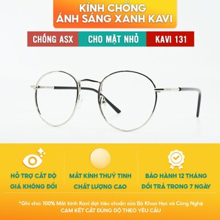 Kính Không Độ Chặn Ánh Sáng Xanh Bảo Vệ Mắt Gọng Kim Loại KAVI 131, Phù Hợp Với Người Có Khuôn Mặt Nhỏ