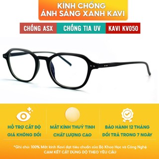  Kính Không Độ Chống Ánh Sáng Xanh Bảo Vệ Mắt Dùng Máy Tính Kavi KV050 - Gọng Kính Lục Giác Tròn Trẻ Trung 
