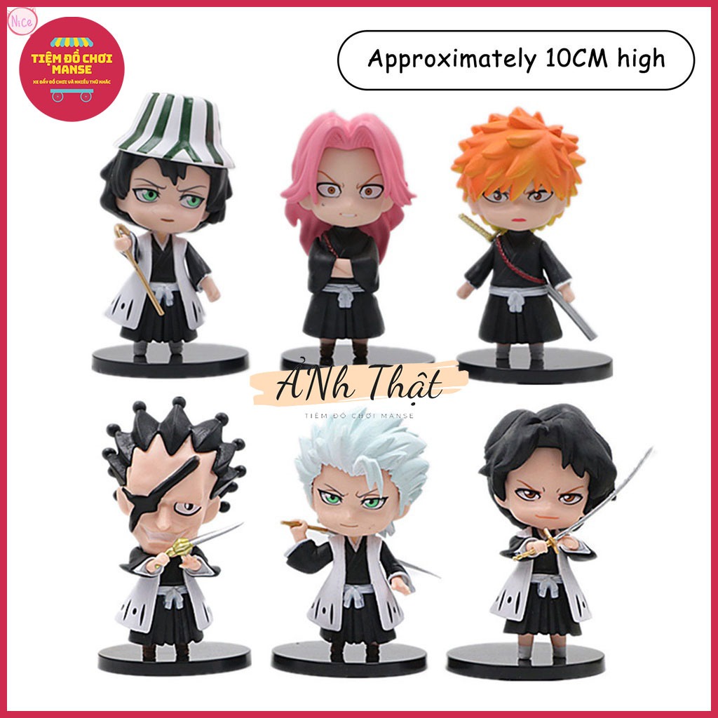 Mô Hình Chibi Nhân Vật Phim Bleach - Kurosaki Ichigo, Hitsugaya Toshiro Zaraki Kenpachi Kisuke Uraha