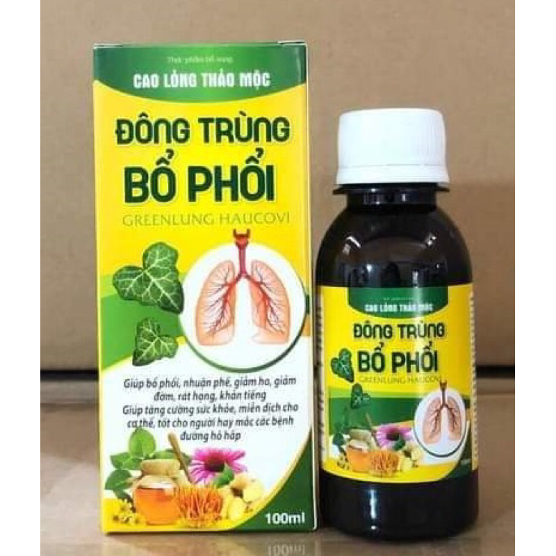 Siro Đông Trùng Bổ Phổi Giảm Ho Rát Họng Tốt Cho Phổi An Hòa Phát