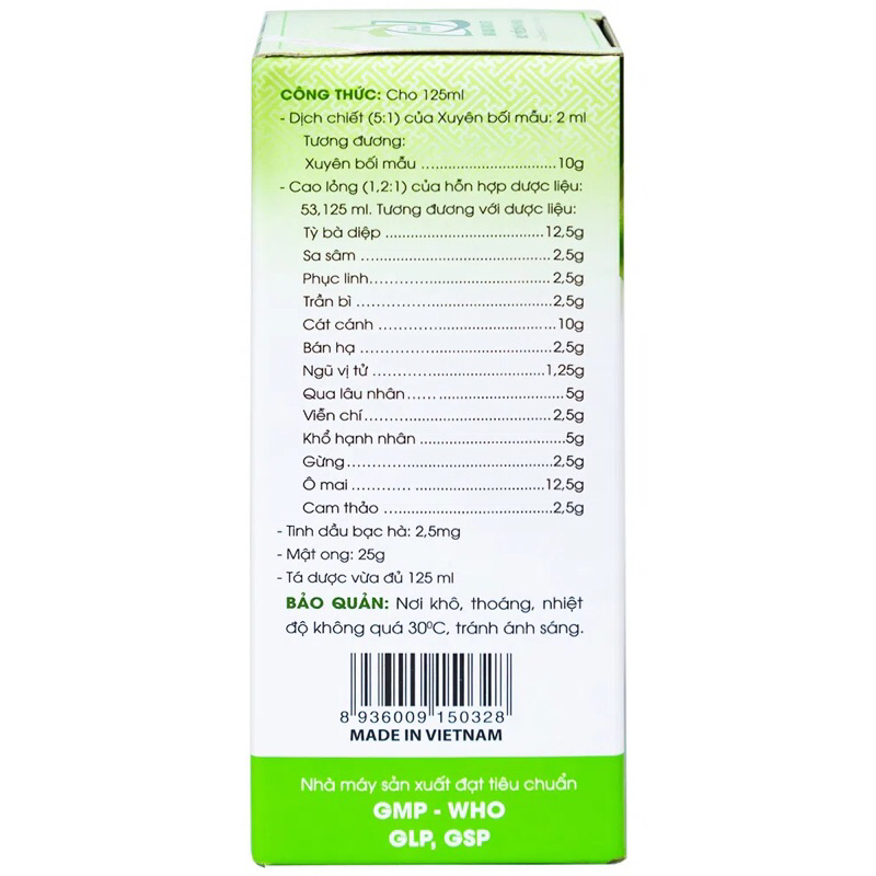Thuốc ho bổ phế Bảo Thanh 125ml