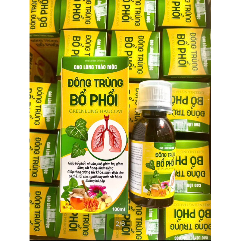 Siro Đông Trùng Bổ Phổi Giảm Ho Rát Họng Tốt Cho Phổi An Hòa Phát