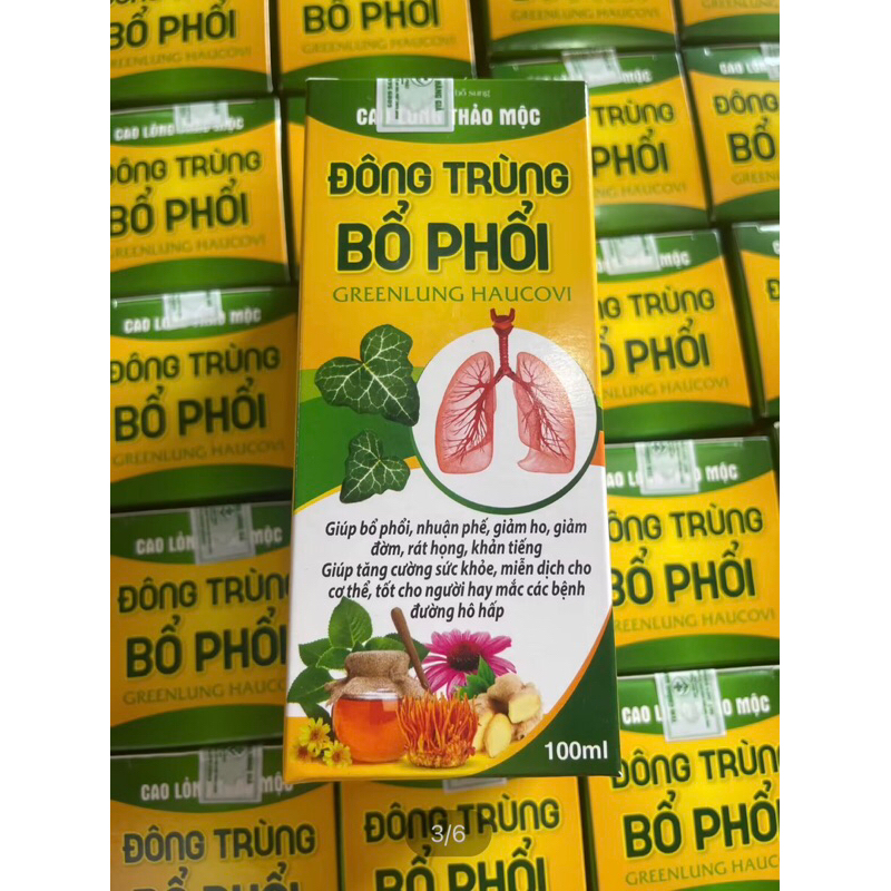 Siro Đông Trùng Bổ Phổi Giảm Ho Rát Họng Tốt Cho Phổi An Hòa Phát