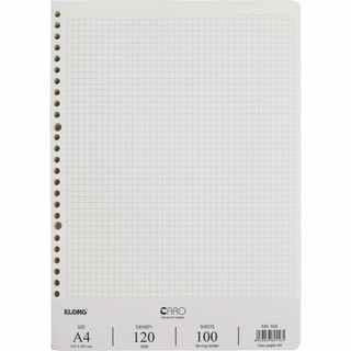 Giấy ruột sổ còng refill A4 100 tờ caro 5x5 Klong MS 556 định lượng 120gsm sổ tiện lợi VPPKLONG