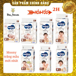 Bỉm Moony trắng Natural Nhật Bản siêu mềm mịn khô thoáng - Bee house