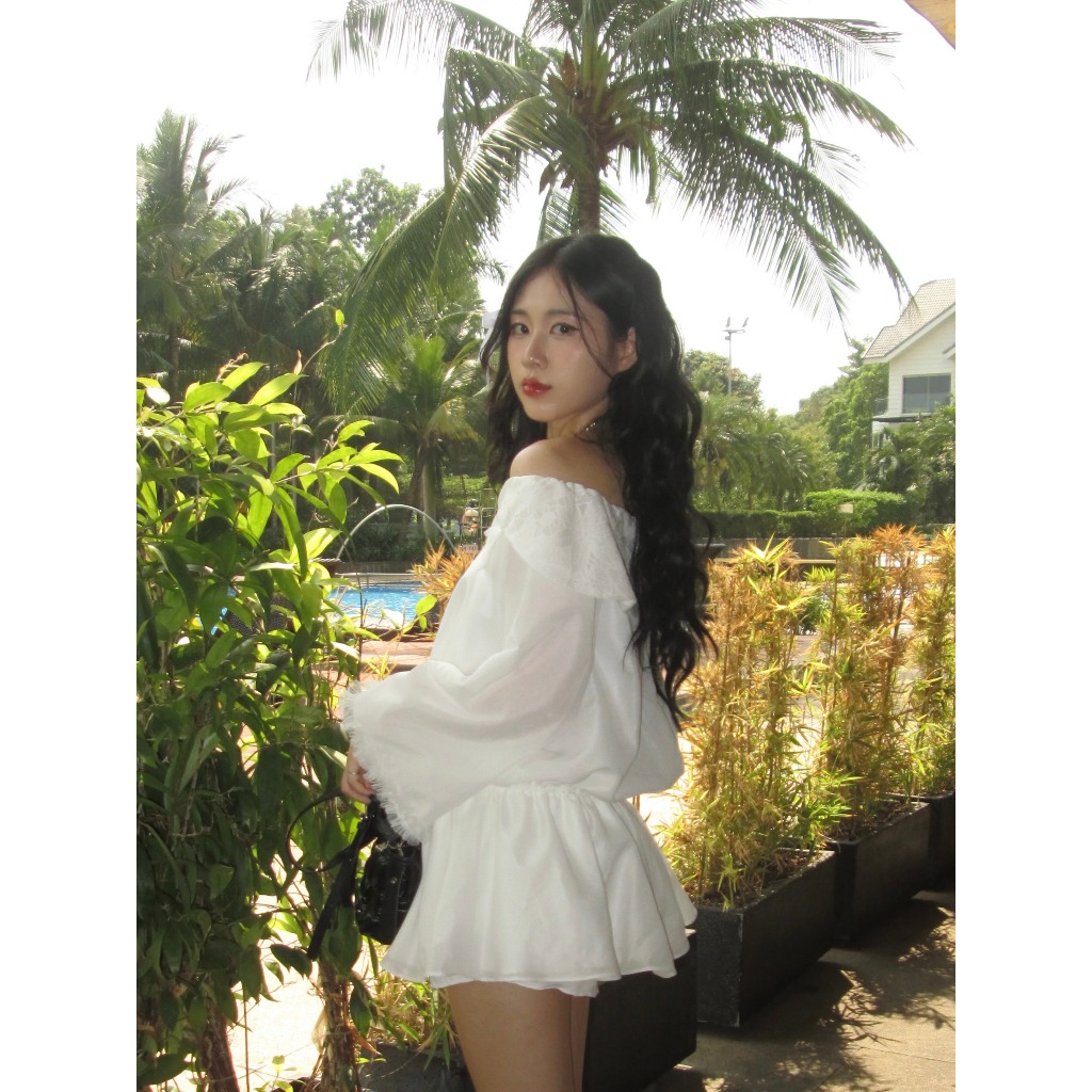 Váy tiểu thư trễ vai sang chảnh BORA Jump thiết kế AGUJA