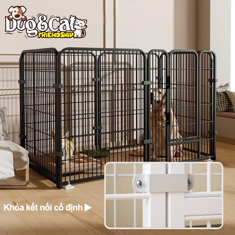 Chuồng chó Combo chuồng quây nan ống siêu chắc chắn cho chó  Hàng Rào Quây Cho Chó Bộ 6 tấm