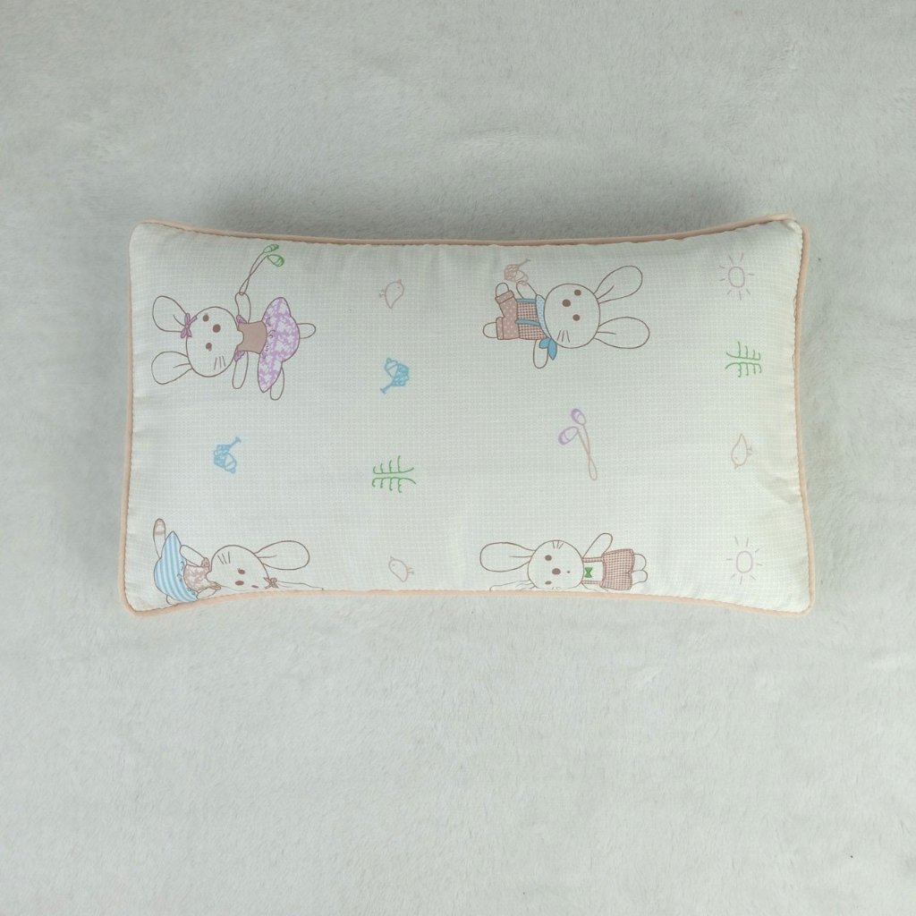 Gối em bé, Gối trẻ em ruột gòn tuyết siêu mềm vỏ cotton 22x40 Kimhome.