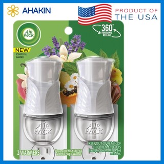 [Hàng Mỹ ] Combo 2 Phích cắm điện khuếch tán tinh dầu Airwick Scentes oil Warmer 5x More (USA) điện áp 110v