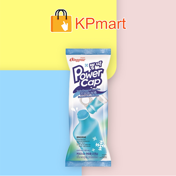 Kem ống soda Binggrae PowerCap Soda Flavored Ice Tube Hàn Quốc 130ML