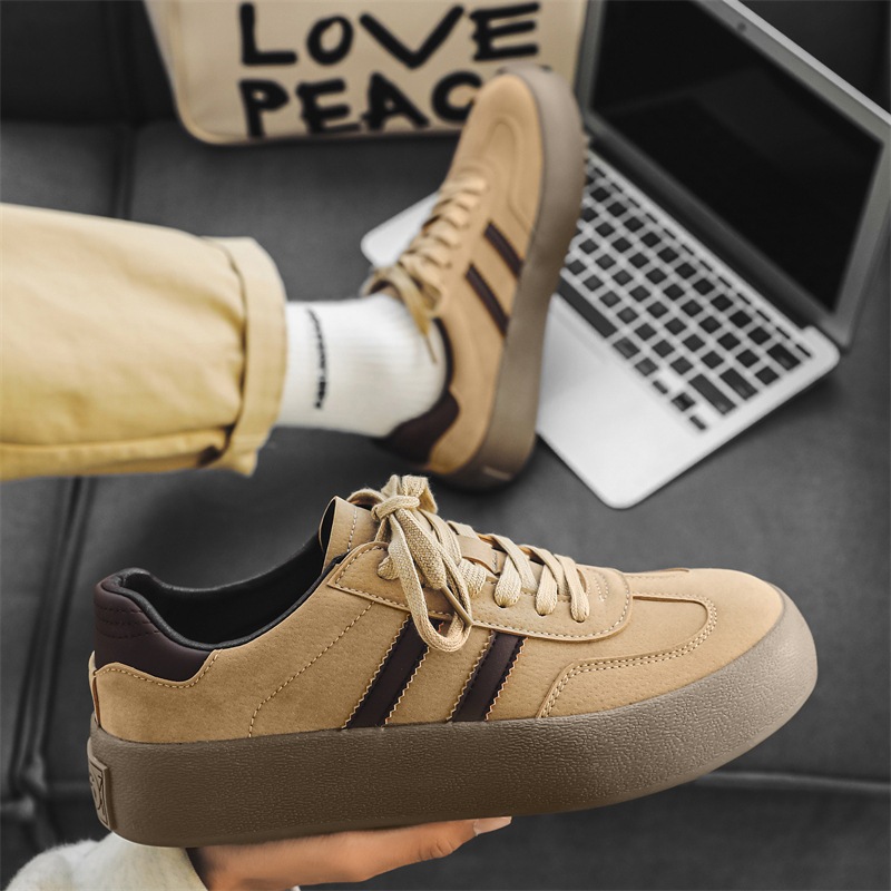 Giày Nam Trắng Samba, Gat Sneaker, Giày Basic Thể Thao Nam, Tăng Chiều Cao, Vintage Oldman